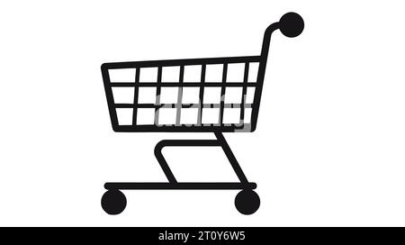 Warenkorb Symbol Vektor schwarz. Einkaufswagen-Symbol. Warenkorb. Business-Symbol Stock Vektor