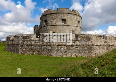 Die Burg Falmouth wurde von König Heinrich V111 zum Schutz vor französischen, spanischen und heiligen römischen Reichen errichtet, Cornwall, England, U Stockfoto