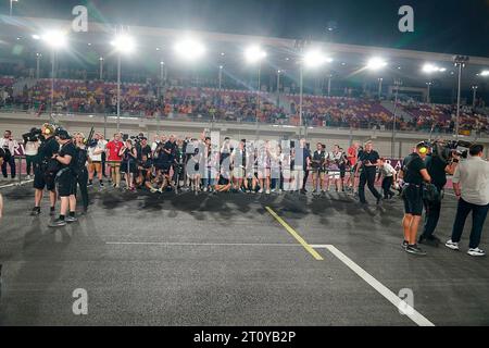 Oktober 2023, Losail International Circuit, Doha, Formel 1 Qatar Airways Qatar Grand Prix 2023, im Bild warten Fotografen auf die Fahrer. Stockfoto