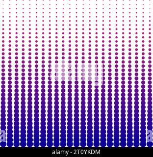 Gepunkteter Hintergrund im Rasterkreis. Verwenden der Random-Kreispunktextur im Halbton. Kreisförmige Färbung schleifen. Vektorabbildung. Halbtonkreise. Stock Vektor
