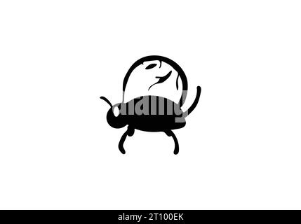 Neues minimalistisches Design für die Illustration von Assassin Bug Stock Vektor