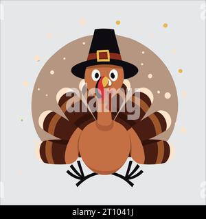 Ein Vektorbild, das Thanksgiving Day feiert und ein warmes und dankbares Gefühl im Design schafft. Stock Vektor