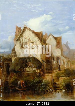 A View Near Norwich, Gemälde in Öl auf Leinwand von Thomas Lound, um 1850 Stockfoto