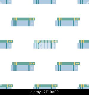 Nahtloses Musterbuch, Notizen, Notizbuchbibliothek. Vektorabbildung Stock Vektor