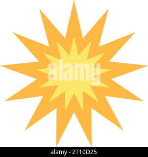 Heller Stern im Himmel Symbol. Astronomische Beobachtungen an Weltraumobjekten. Extraterrestrische Reisen und Tiefenweltraumforschung. Einfaches flaches Vektorsymbol iso Stock Vektor