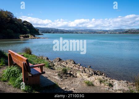 Pauatahanui Inlet, Porirua Harbour, Wellington, Nordinsel, Neuseeland Stockfoto