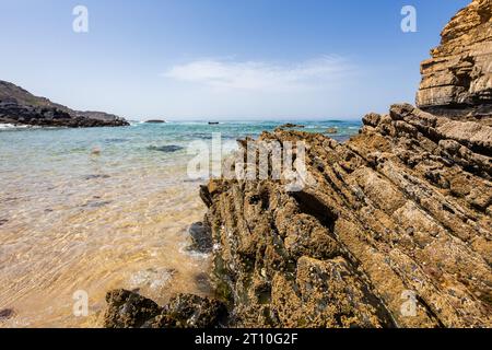 Alteirinhos Strand in Zambujeira do Mar, Portugal Stockfoto