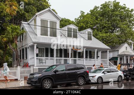 Das Älteste Haus Museum, Conch Cottage, 322 Duval Street, Key West, Florida, USA, erbaut 1829 in der Whitehead Street und wurde um 1836 verlegt Stockfoto