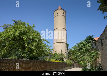 Grüner Turm, Altstadt, Dinkelsbühl, Franken, Bayern, Deutschland Stockfoto