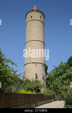 Grüner Turm, Altstadt, Dinkelsbühl, Franken, Bayern, Deutschland Stockfoto