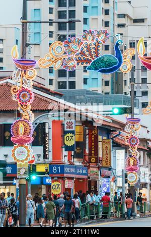 Das Little India Soul Slaughter Festival, Diwali in Singapur Stockfoto