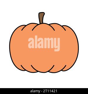 Vektor-Retro-grooviger Kürbis Stock Vektor