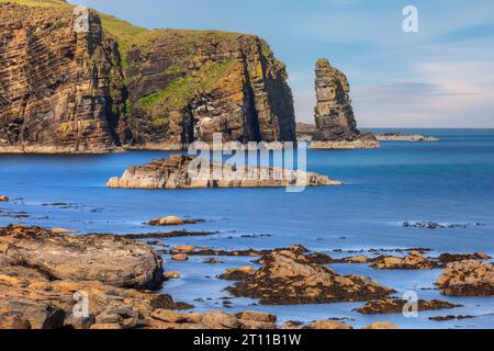 Windwick Bay ist eine abgelegene Bucht ohne Touristen in South Ronaldsay in Orkney, Schottland. Stockfoto