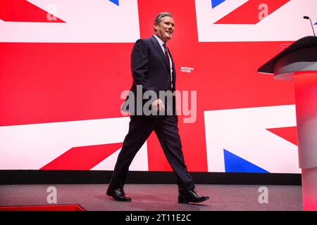 London, Großbritannien. 10. Oktober 2023. Keir Starmer, Vorsitzender der Labour Party, spricht während der Labour Party-Konferenz in Liverpool. Das Foto sollte lauten: Matt Crossick/Empics/Alamy Live News Stockfoto