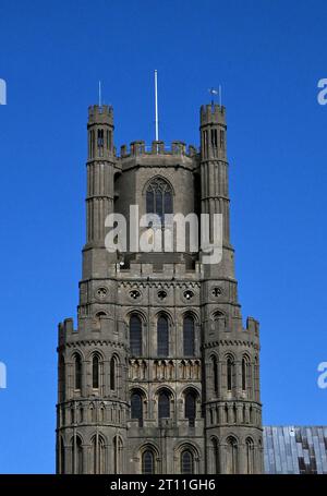 Westturm der ely-Kathedrale Stockfoto