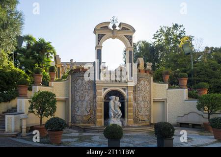 Garten des Grand Hotel des Iles Borromees in Stresa, Italien, Europa Stockfoto