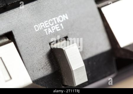 Vintage Audio Stereo. Nach oben Schließen Stockfoto