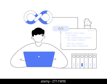 Kollaboratives Framework abstrakte Konzeptvektorillustration. Stock Vektor