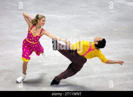 Eiskunstlauf-Weltmeisterschaften, Dortmund, 22. Bis 28. März 2004, Eistanz — Tanith BELBIN, Benjamin AGOSTO / USA Stockfoto