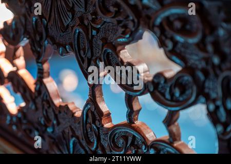 Arabisches Holzschmuck für Moschee Stockfoto
