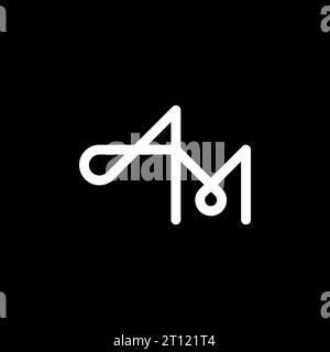 AM-Logo, AM-Monogramm, Initial AM-Logo, Letter AM-Logo, Symbol, Vektor Stock Vektor