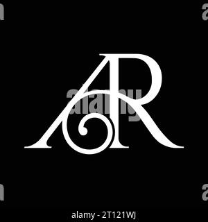 AR-Logo, AR-Monogramm, Initialen AR, AR-Logo Letter, Symbol, Vektor Stock Vektor