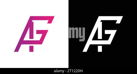 AG-Logo, AG-Monogramm, ursprüngliches AG-Logo, Buchstabe AG-Logo, Symbol, Vektor Stock Vektor