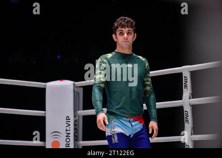 Bangkok, Thailand. Oktober 2023. Mikey Musumeci aus den Vereinigten Staaten während der One Fight Night 15 im Lumpinee Boxing Stadium. (Foto: Amphol Thongmueangluang/SOPA Images/SIPA USA) Credit: SIPA USA/Alamy Live News Stockfoto