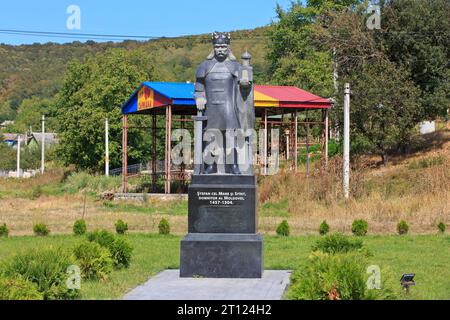Denkmal für Prinz von Moldawien Stephan der große (gestorben am 2. Juli 1504) in Capriana, Moldawien Stockfoto