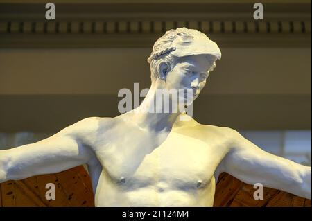 Icaro de Aguilas Denkmal von Mariano Gonzalez Beltran. Oberer Teil der Skulptur. Stockfoto