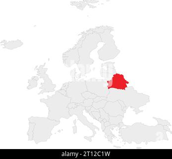 Lageplan der REPUBLIK WEISSRUSSLAND, EUROPA Stock Vektor