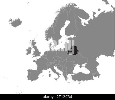 Lageplan der REPUBLIK WEISSRUSSLAND, EUROPA Stock Vektor