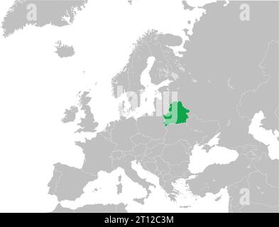Lageplan der REPUBLIK WEISSRUSSLAND, EUROPA Stock Vektor