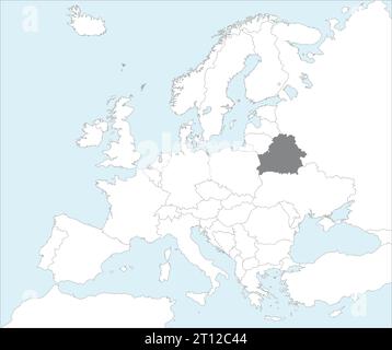Lageplan der REPUBLIK WEISSRUSSLAND, EUROPA Stock Vektor