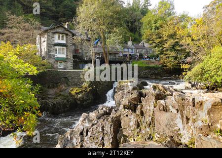 Landschaftsbilder entlang des Afon River Llugwy in der Nähe von Betws-Y-Coed im Snowdonia National Park in Wales, Großbritannien Stockfoto