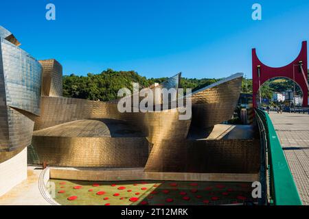 Guggenheim Museum Bilbao, Architekt Frank O. Gehry, Bilbao, Baskenland, Spanien Stockfoto