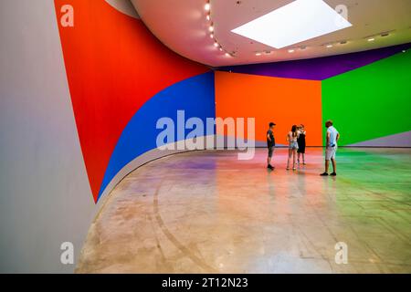 Guggenheim Museum, Architekt Frank Gehry, Innenansicht, Künstler Sol Lewitt, Bilbao, Baskenland, Spanien Stockfoto