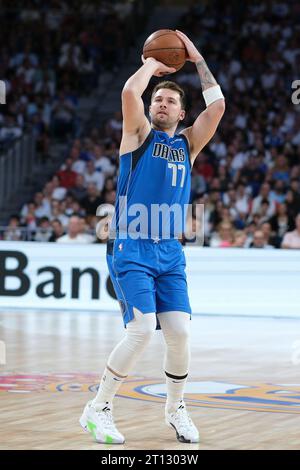 Luka Doncicv von Dallas Mavericks während des Ausstellungsspiels zwischen Dallas Mavericks und Real Madrid im Wizink Center am 10. Oktober 2023 in Madrid, Sp Stockfoto