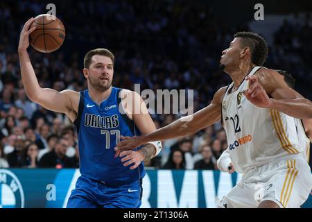 Luka Doncicv von Dallas Mavericks während des Ausstellungsspiels zwischen Dallas Mavericks und Real Madrid im Wizink Center am 10. Oktober 2023 in Madrid, Sp Stockfoto