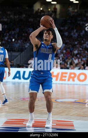 Madrid, Spanien. Oktober 2023. Josh Green von Dallas Mavericks während des Ausstellungsspiels zwischen Dallas Mavericks und Real Madrid im Wizink Center am 10. Oktober 2023 in Madrid (Foto: Oscar Gonzalez/SIPA USA) (Foto: Oscar Gonzalez/SIPA USA) Credit: SIPA USA/Alamy Live News Stockfoto