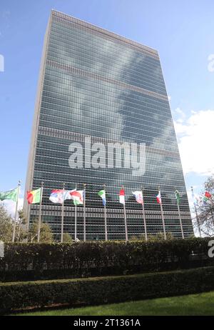 New York, New York, USA. Oktober 2023. Eine Ansicht der Vereinten Nationen, in der die Mitglieder des UN-Sicherheitsrates die Hamas wegen israelischen Angriffs verurteilten, aber nicht einstimmig. (Kreditbild: © Nancy Kaszerman/ZUMA Press Wire) NUR REDAKTIONELLE VERWENDUNG! Nicht für kommerzielle ZWECKE! Stockfoto