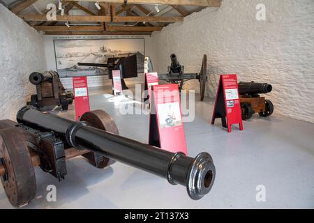 Pendennis Castle Falmouth Cornwall, Außenbahngebäude Stockfoto