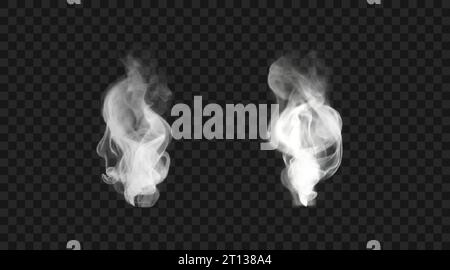 Vektorrealistischer Rauch isoliert auf transparentem Hintergrund. Stock Vektor