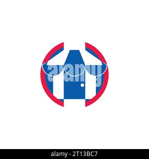 Einfache bunte Zirkuszelt Symbol Symbol Vektor Stock Vektor