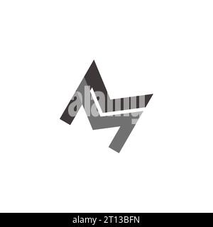 Letter rm Bunte geometrische Logovektor Stock Vektor