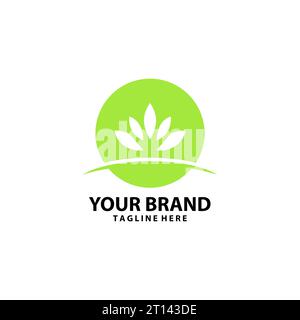 Kräuterblätter Gesundheit Logo Design Vektor Stock Vektor