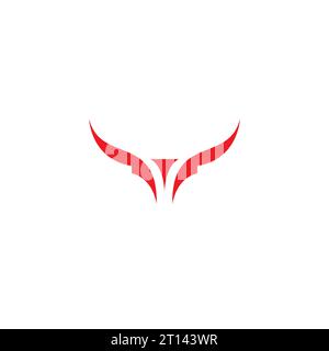 Bull Head Logo Vektor. Bull Line-Symbol Stock Vektor