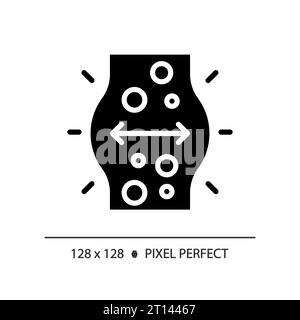 Symbol für metabolisches Ungleichgewicht im 2D-Stil mit schwarzen Glyphen Stock Vektor