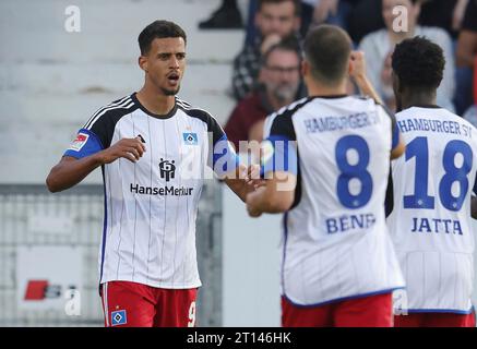 firo: 09/22/2023 Fußball: Fußball: 2. Bundesliga VfL Osnabruck - HSV Hamburg Hamburg HSV Hamburg Hamburg Hamburg Hamburg Hamburg Torjubel über 1-0 für den HSV Hamburg Hamburg von Robert Glatzel Stockfoto
