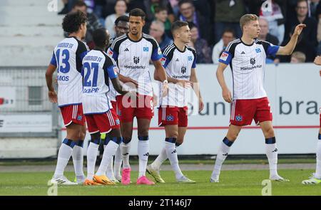 firo: 09/22/2023 Fußball: Fußball: 2. Bundesliga VfL Osnabruck - HSV Hamburg Hamburg HSV Hamburg Hamburg Hamburg Hamburg Hamburg Torjubel über 1-0 für den HSV Hamburg Hamburg von Robert Glatzel Stockfoto